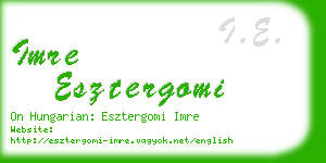 imre esztergomi business card